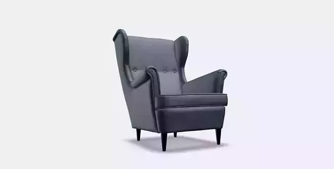 STRANDMON Wing chair Low-poly 3D model