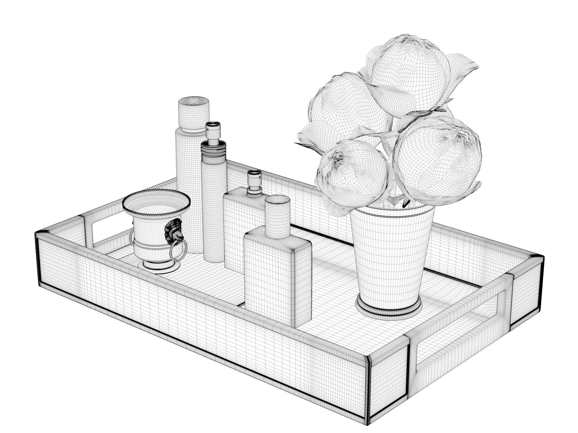 Composition Parfume Set 3D model_4