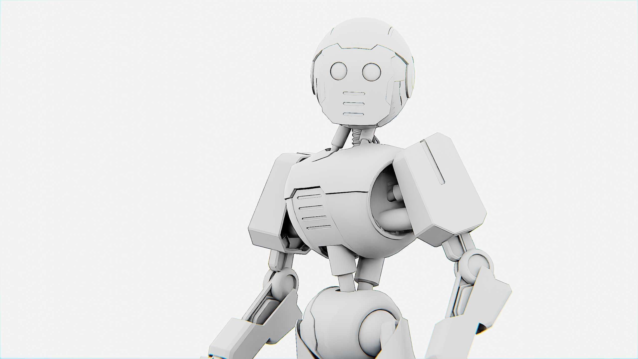 ANDROID V-2 Rigged for Unreal Engine - Unity - MIXAMO  3D model_34