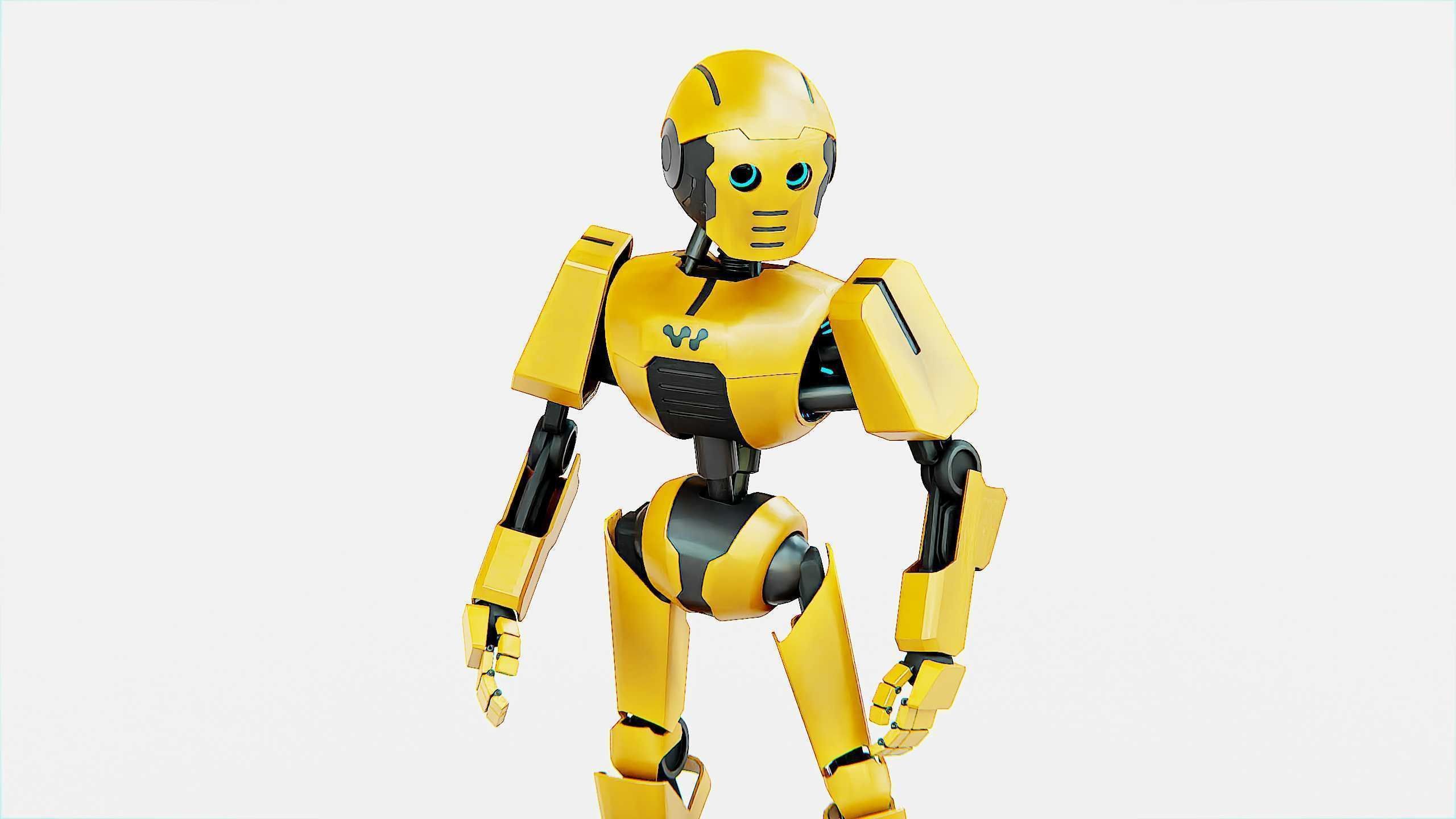 ANDROID V-2 Rigged for Unreal Engine - Unity - MIXAMO  3D model_23