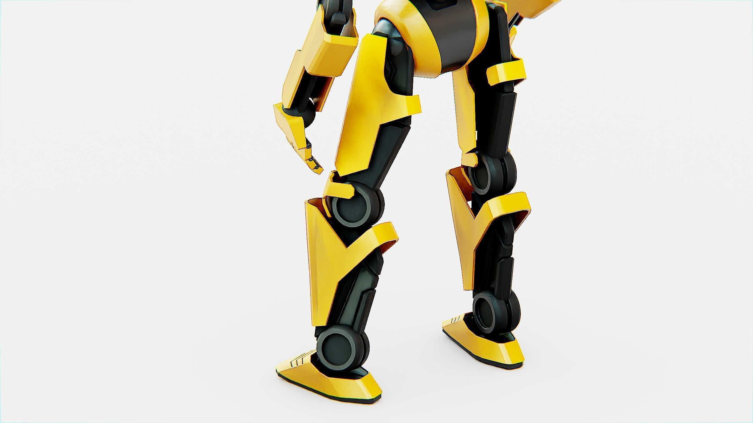 ANDROID V-2 Rigged for Unreal Engine - Unity - MIXAMO  3D model_27