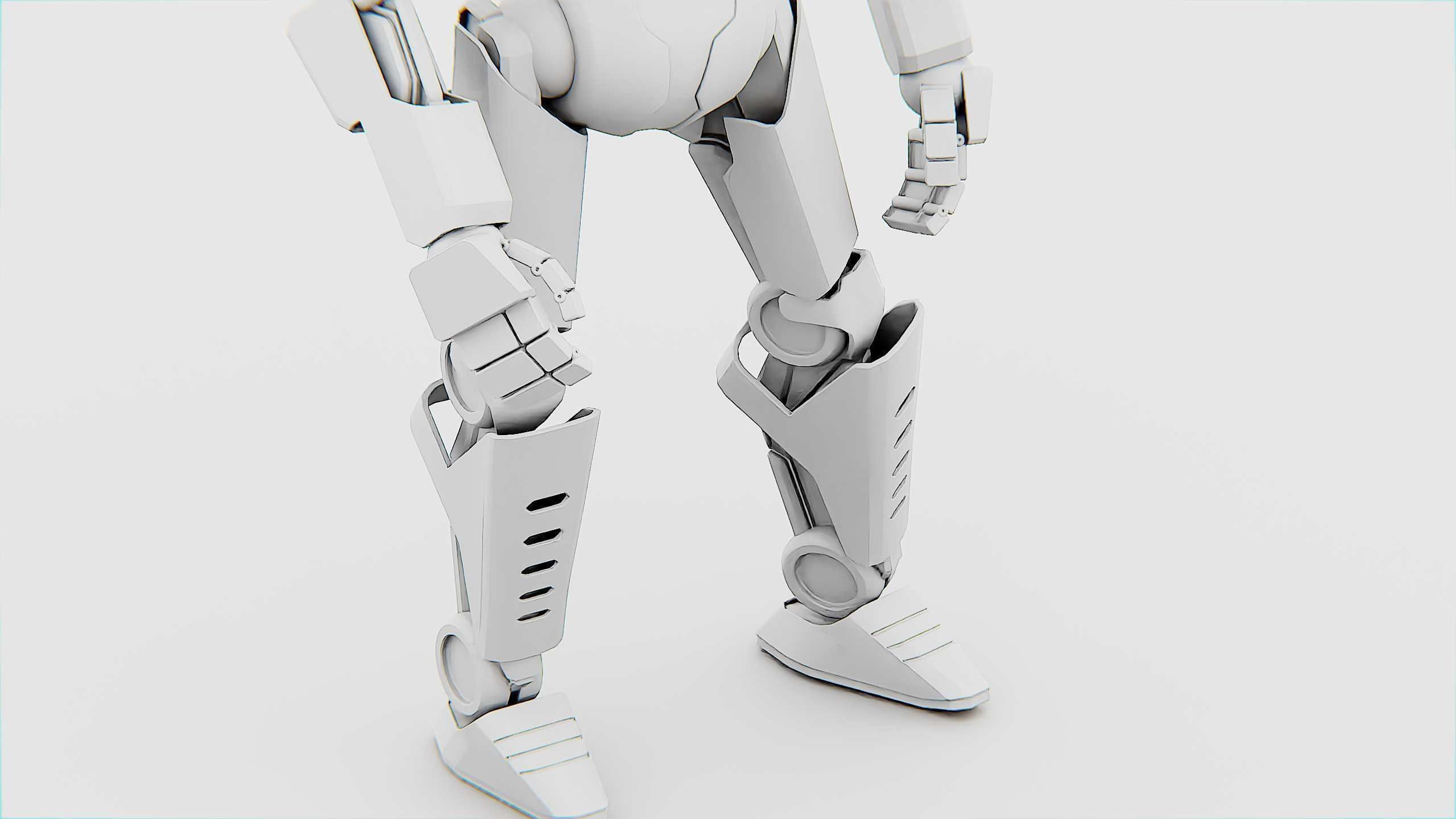 ANDROID V-2 Rigged for Unreal Engine - Unity - MIXAMO  3D model_35