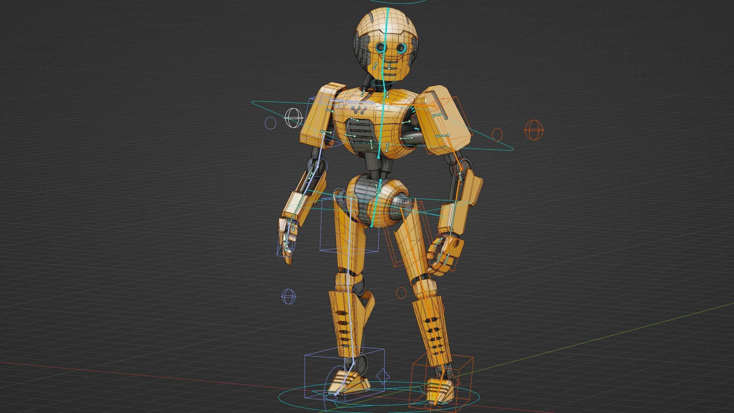 ANDROID V-2 Rigged for Unreal Engine - Unity - MIXAMO  3D model_37