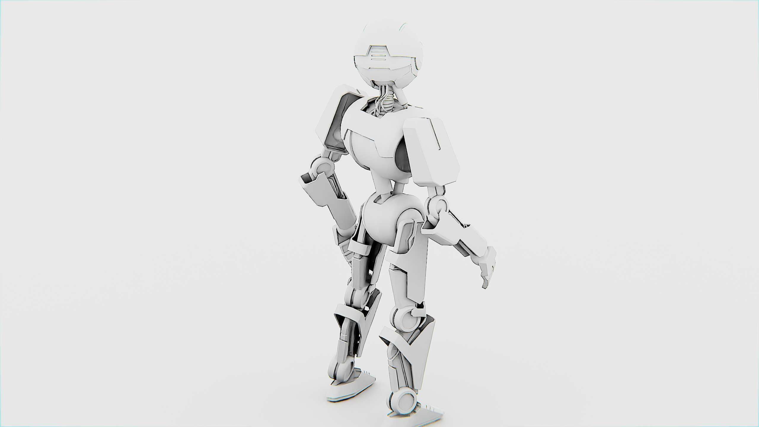 ANDROID V-2 Rigged for Unreal Engine - Unity - MIXAMO  3D model_33