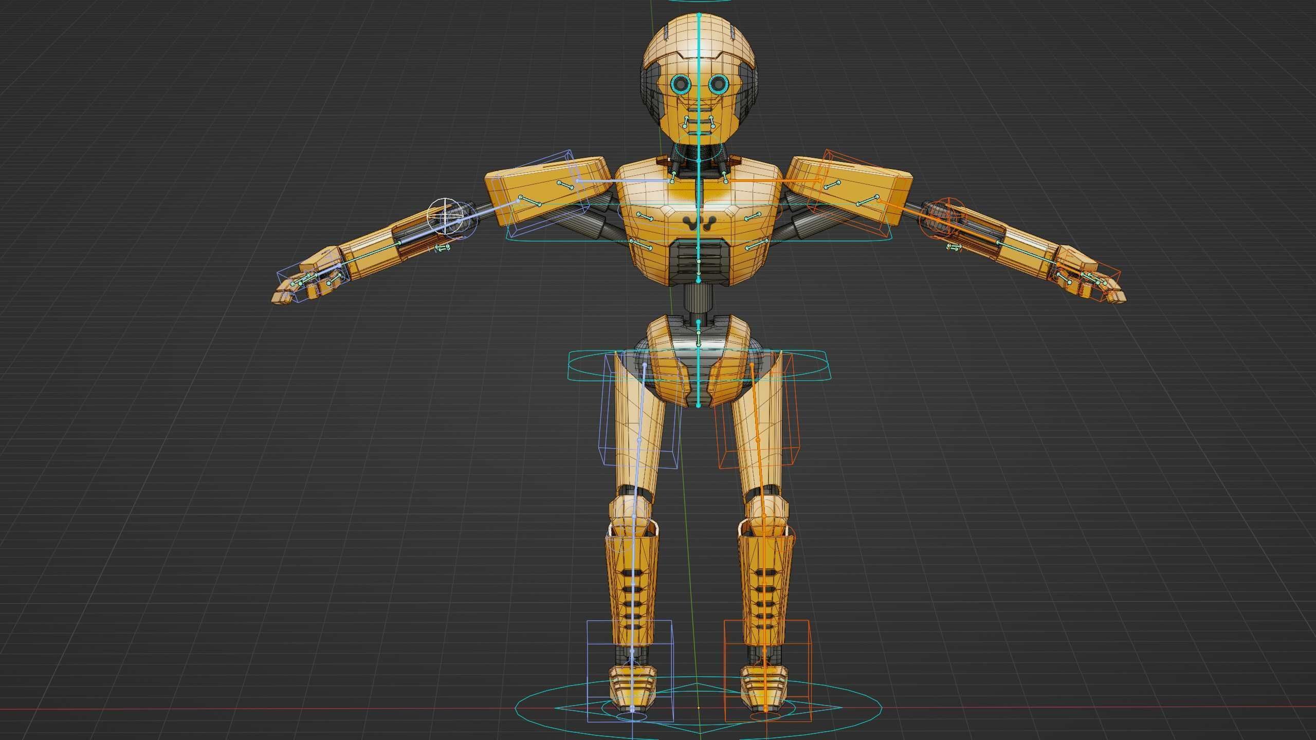 ANDROID V-2 Rigged for Unreal Engine - Unity - MIXAMO  3D model_39