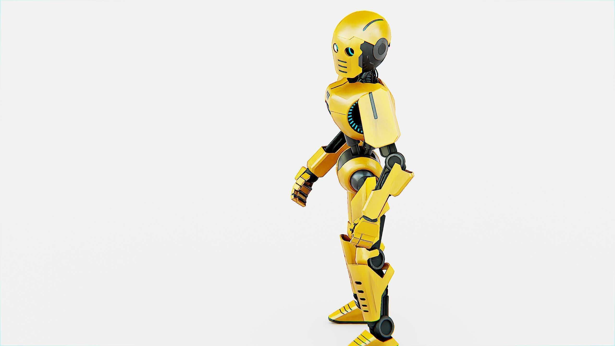 ANDROID V-2 Rigged for Unreal Engine - Unity - MIXAMO  3D model_20