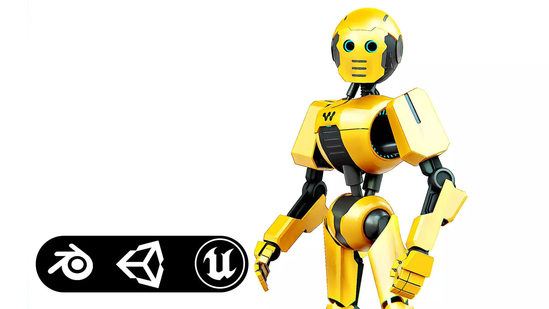 ANDROID V-2 Rigged for Unreal Engine - Unity - MIXAMO  3D model_0