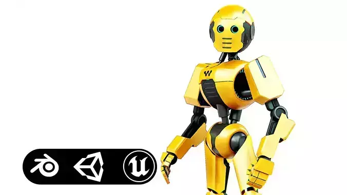 ANDROID V-2 Rigged for Unreal Engine - Unity - MIXAMO  3D model