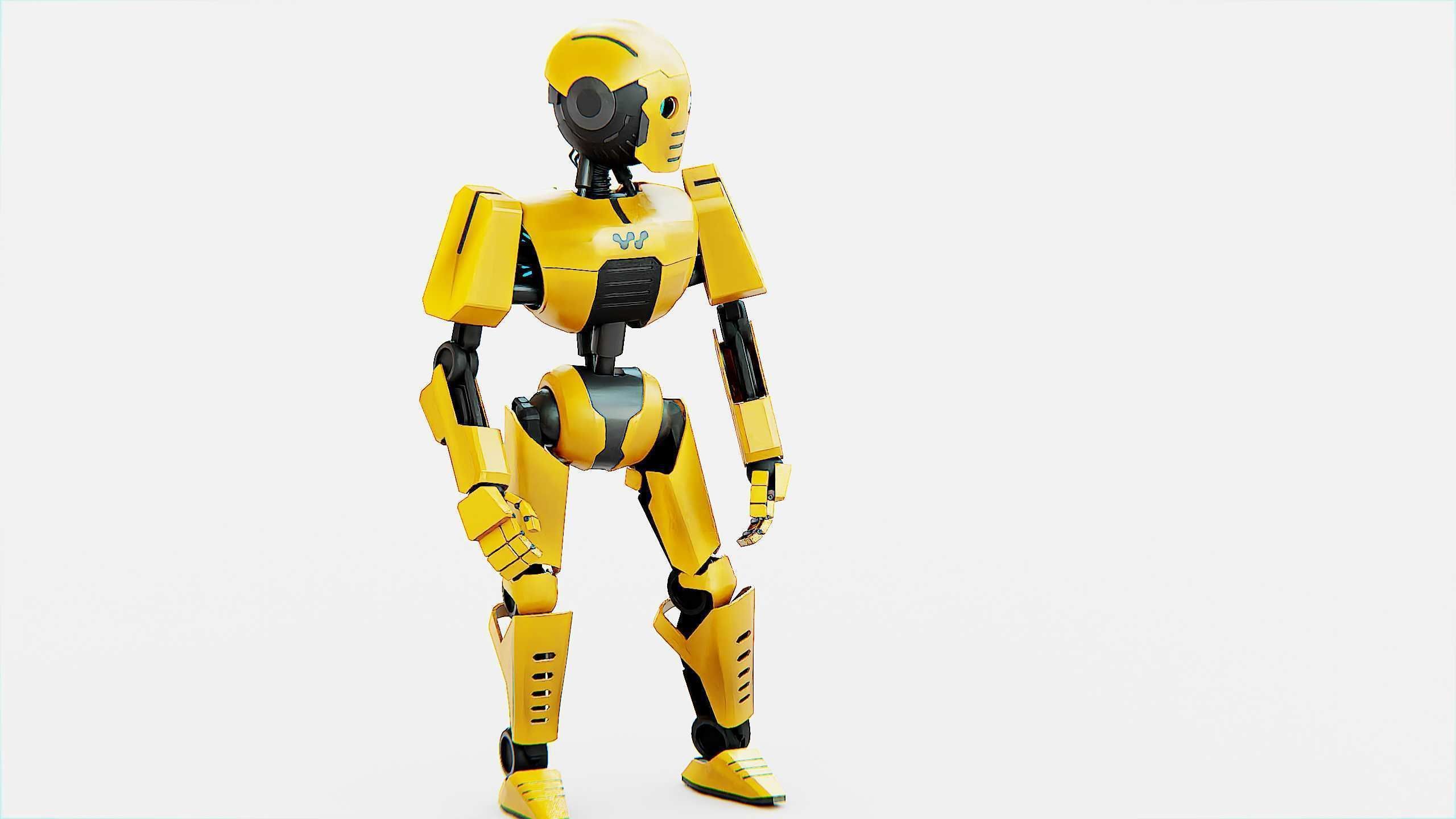 ANDROID V-2 Rigged for Unreal Engine - Unity - MIXAMO  3D model_4