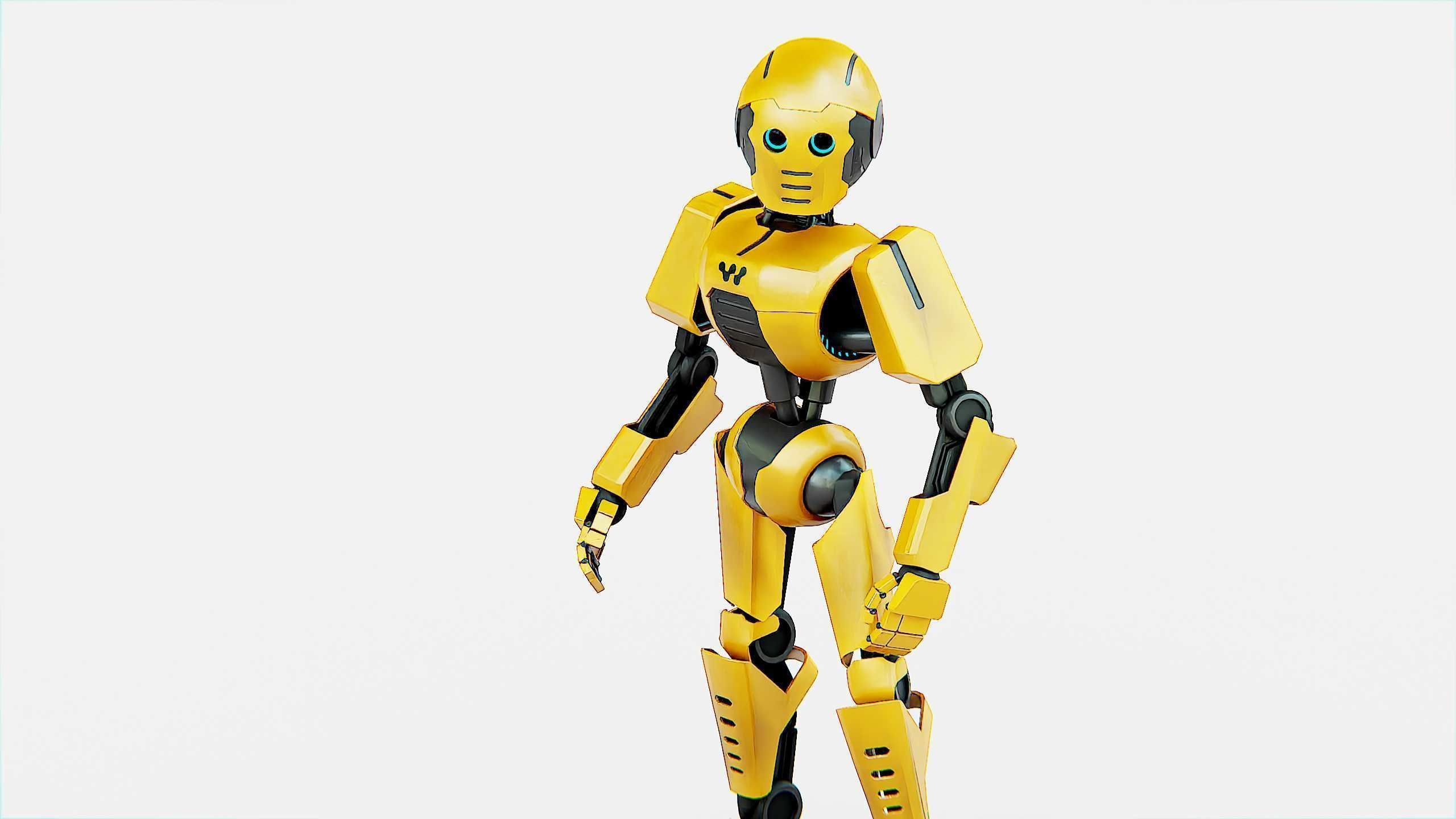 ANDROID V-2 Rigged for Unreal Engine - Unity - MIXAMO  3D model_22