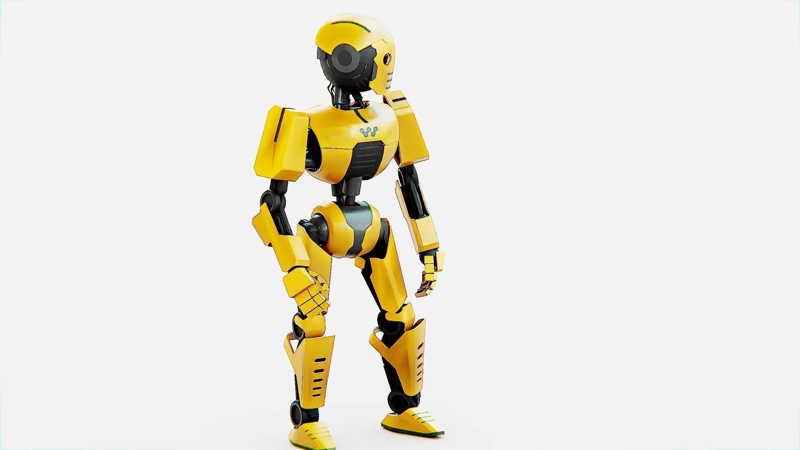 ANDROID V-2 Rigged for Unreal Engine - Unity - MIXAMO  3D model_5