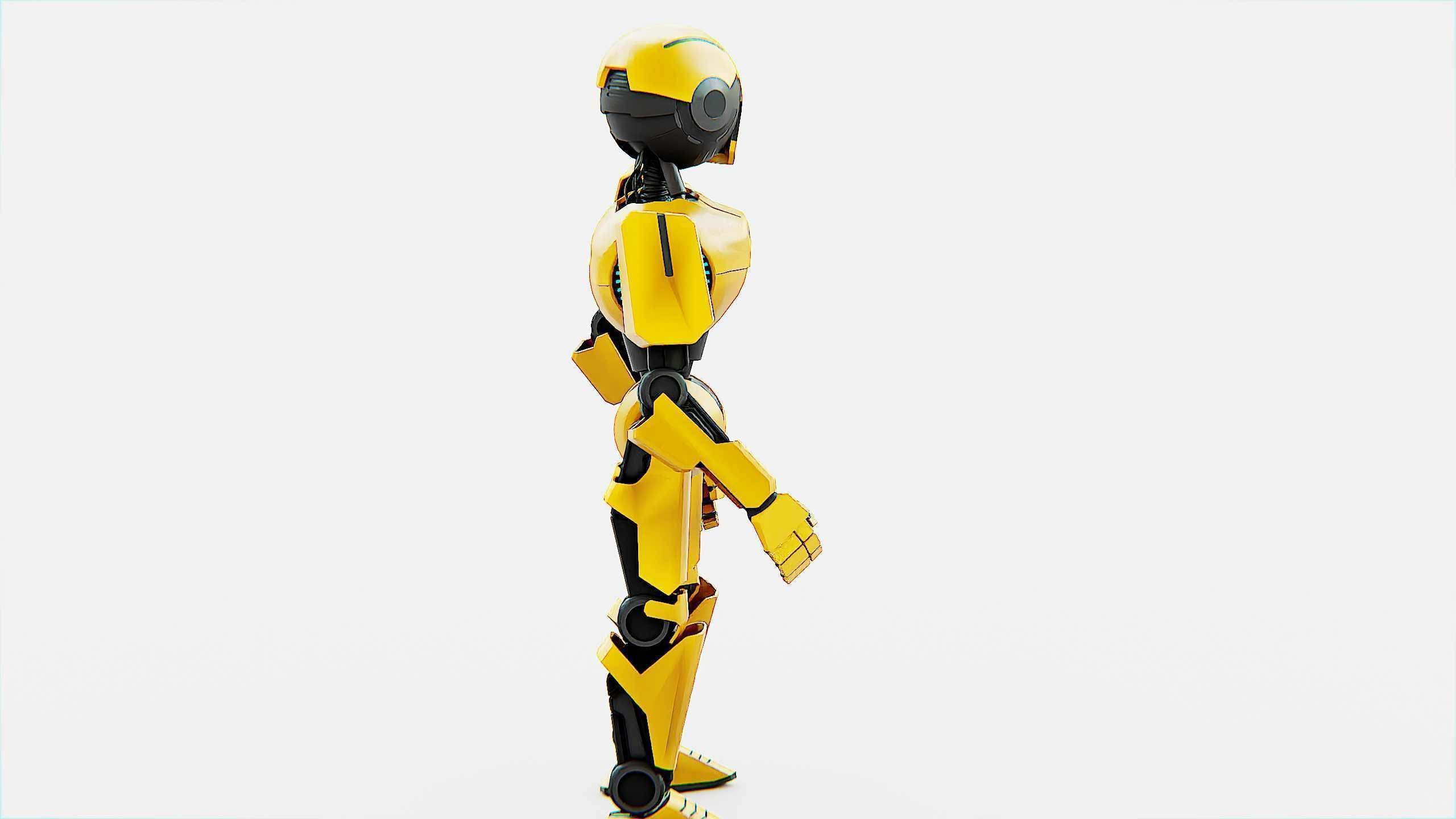 ANDROID V-2 Rigged for Unreal Engine - Unity - MIXAMO  3D model_9