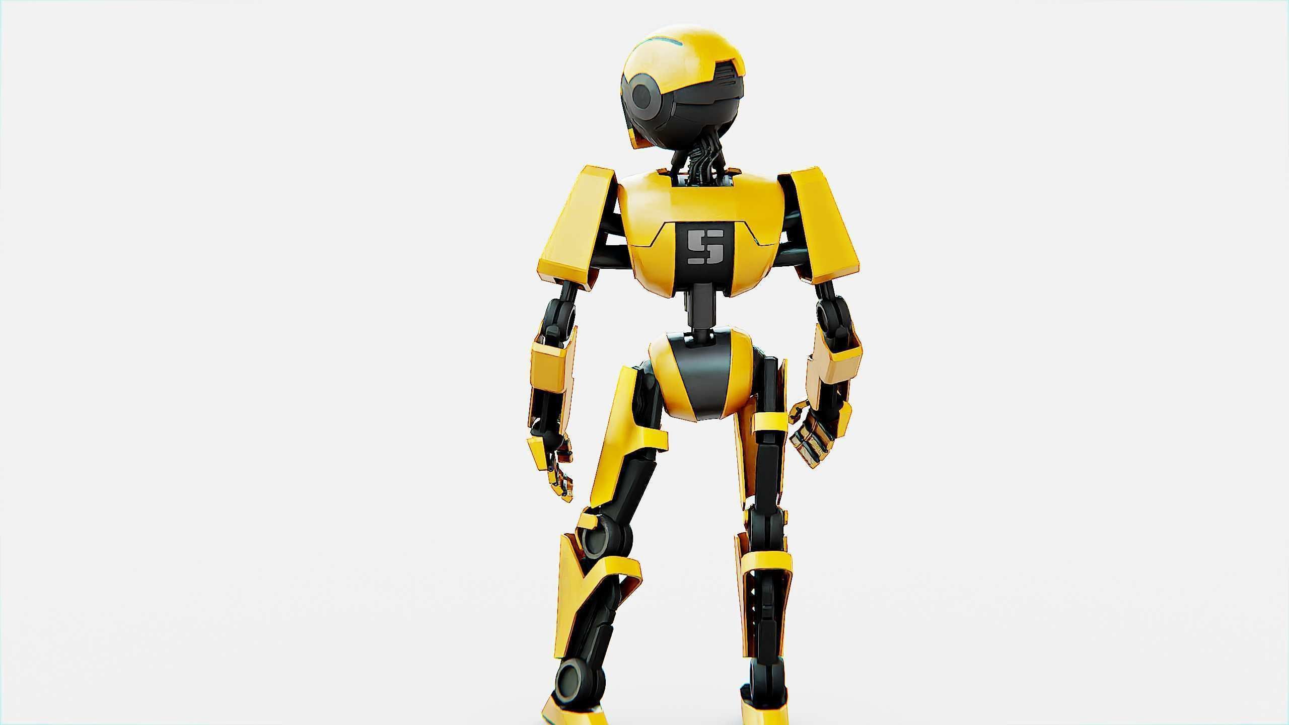 ANDROID V-2 Rigged for Unreal Engine - Unity - MIXAMO  3D model_15