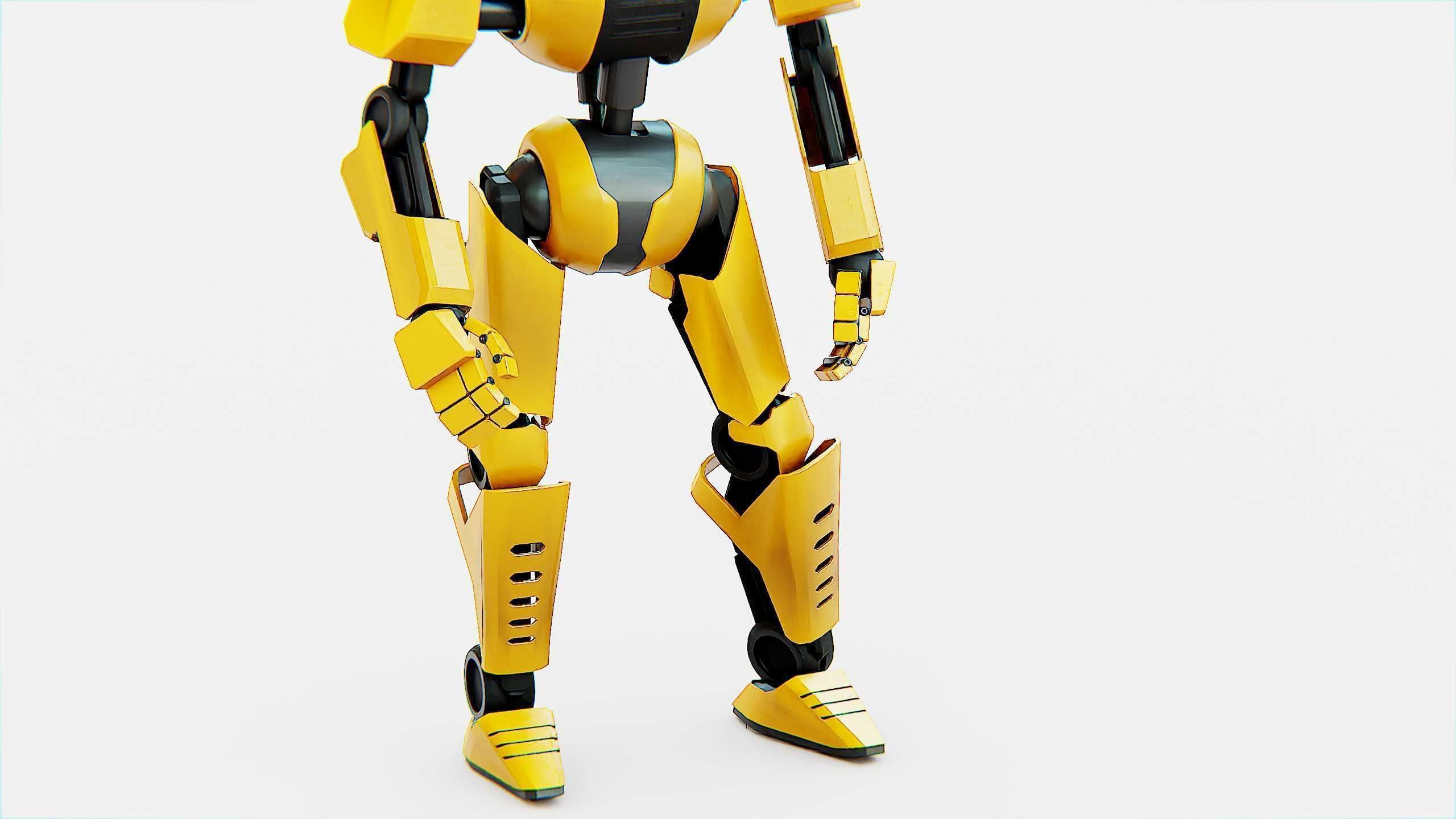 ANDROID V-2 Rigged for Unreal Engine - Unity - MIXAMO  3D model_28