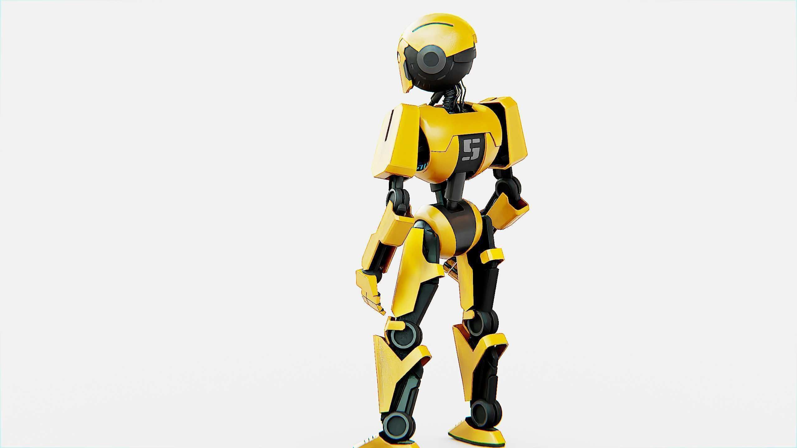 ANDROID V-2 Rigged for Unreal Engine - Unity - MIXAMO  3D model_17