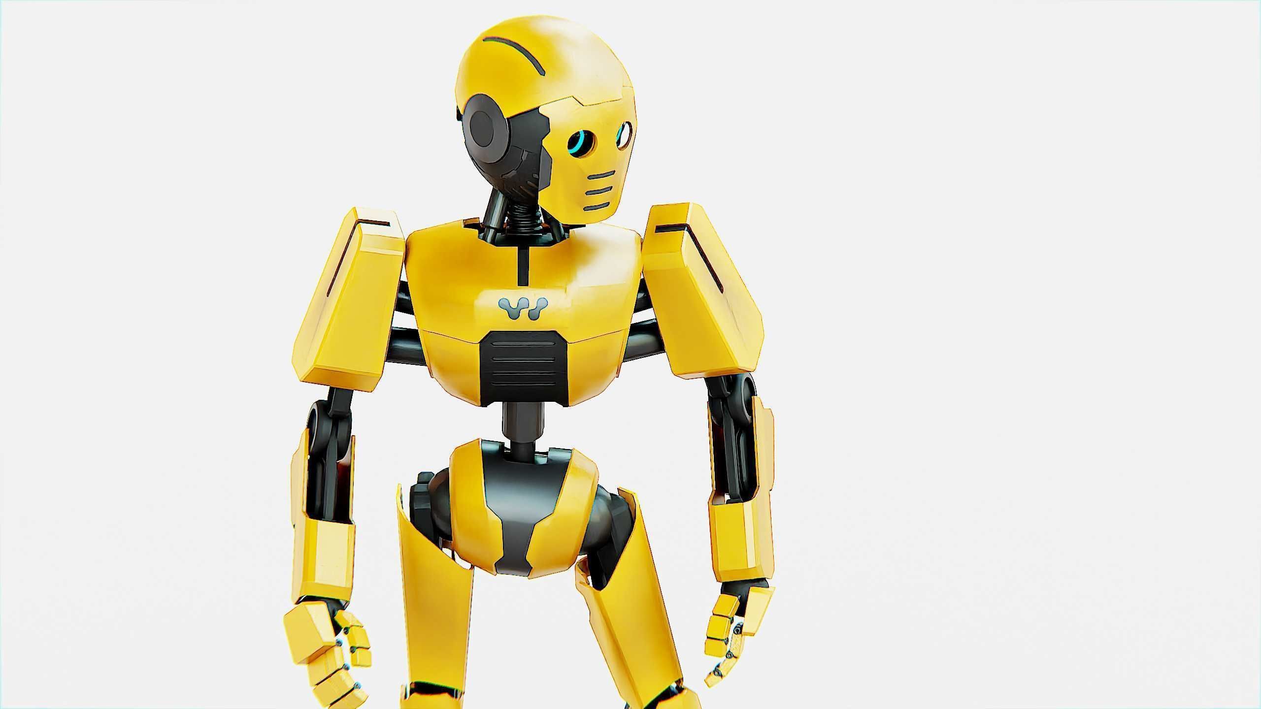 ANDROID V-2 Rigged for Unreal Engine - Unity - MIXAMO  3D model_29