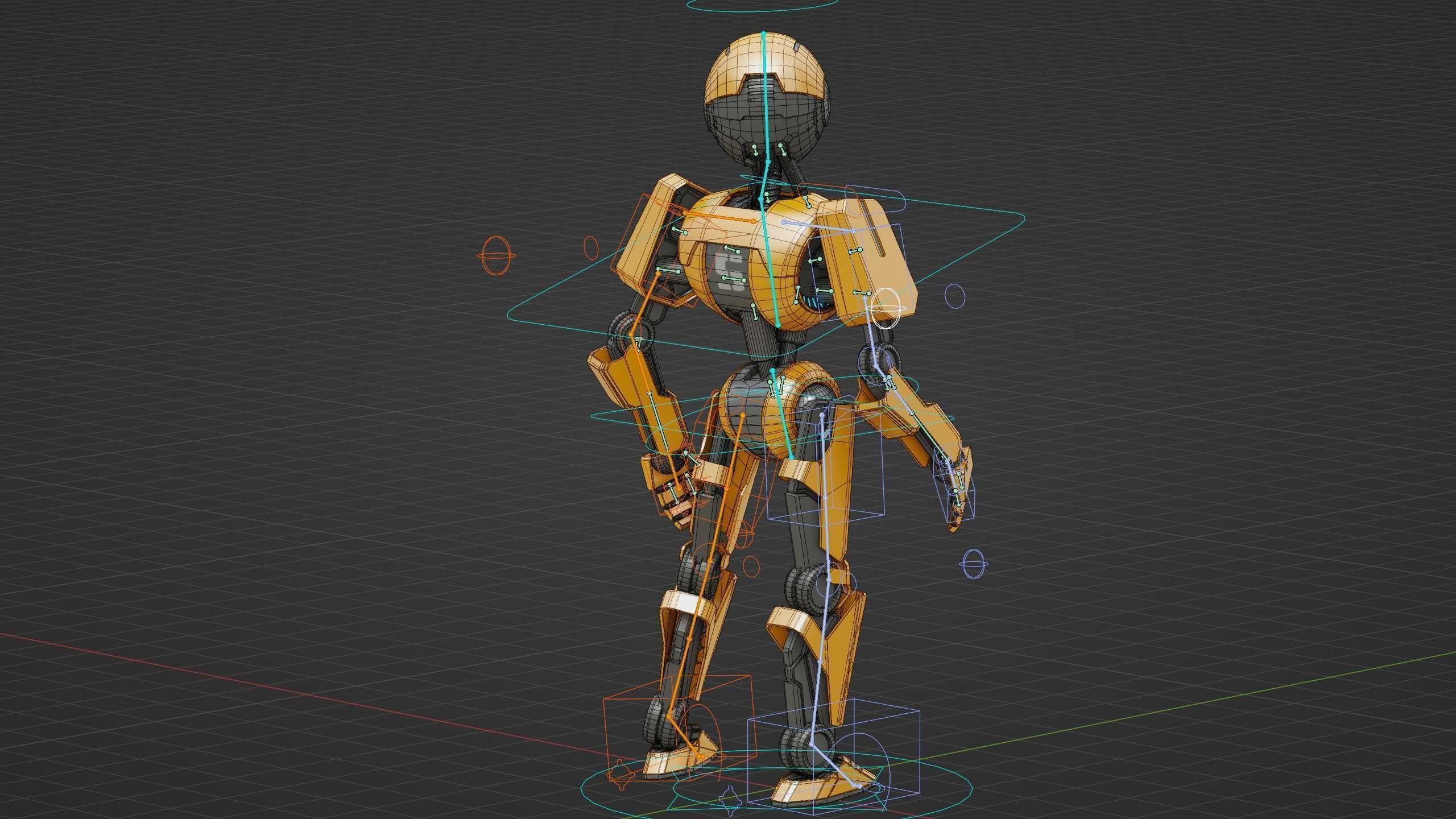 ANDROID V-2 Rigged for Unreal Engine - Unity - MIXAMO  3D model_38