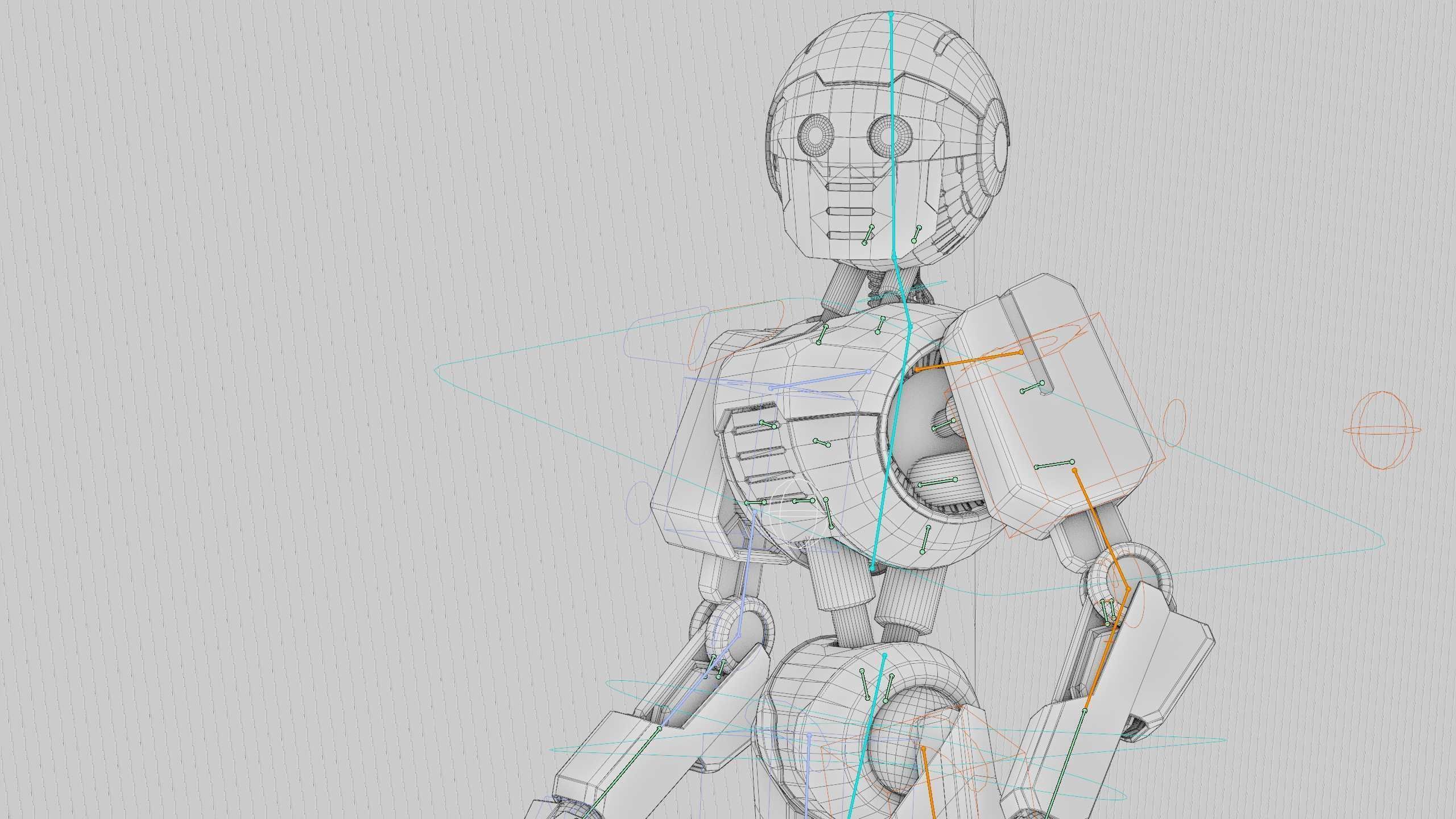 ANDROID V-2 Rigged for Unreal Engine - Unity - MIXAMO  3D model_42