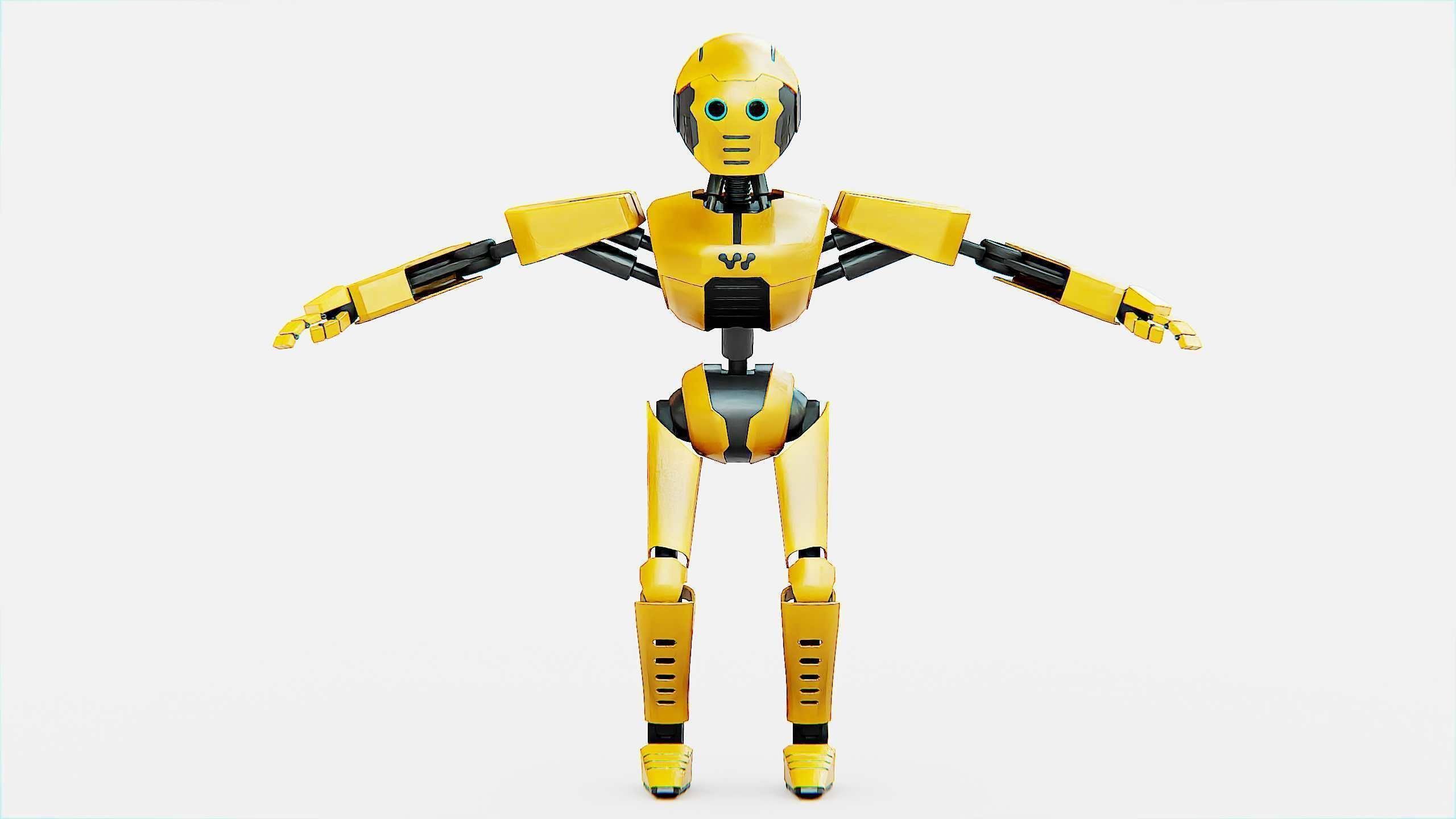 ANDROID V-2 Rigged for Unreal Engine - Unity - MIXAMO  3D model_30