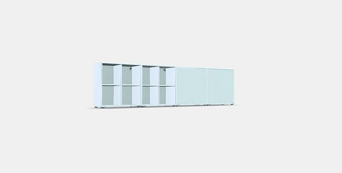 EKET Cabinet combination with feet Low-poly 3D model