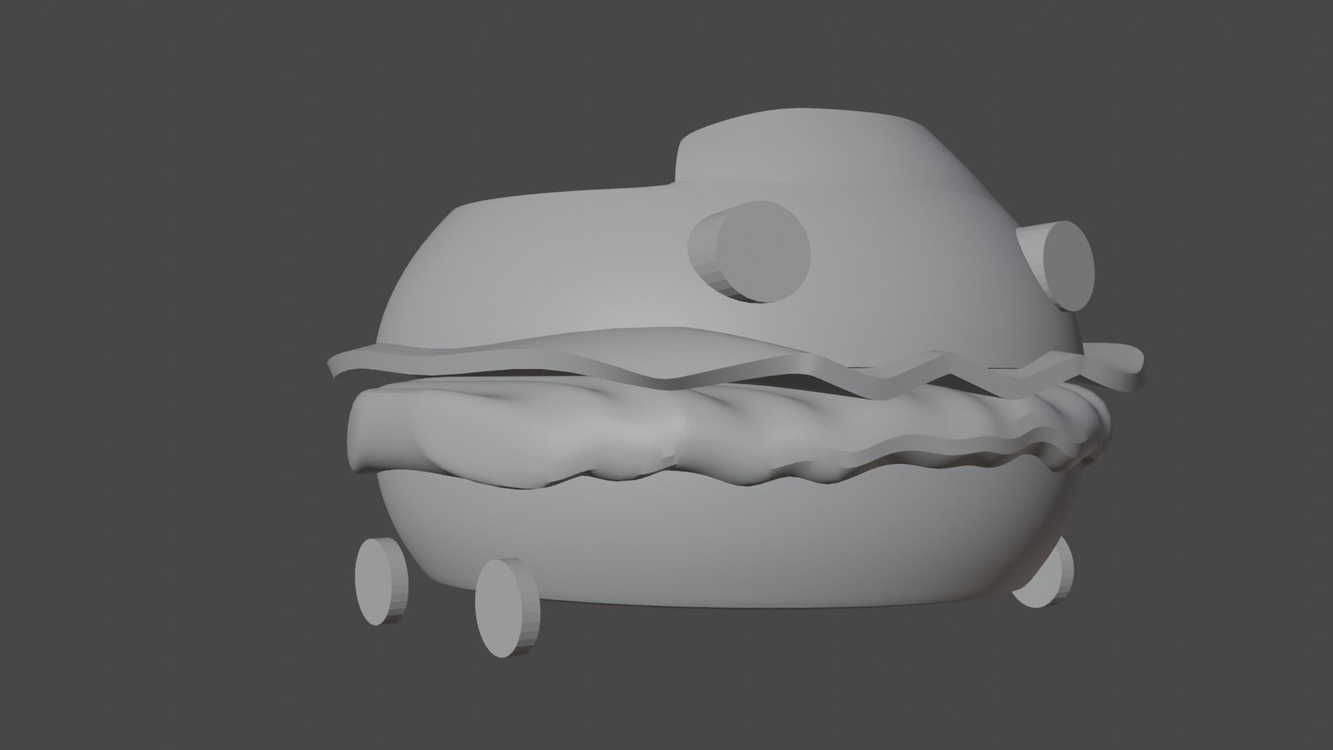 Spongebob Patty Wagon Low-poly 3D model_12