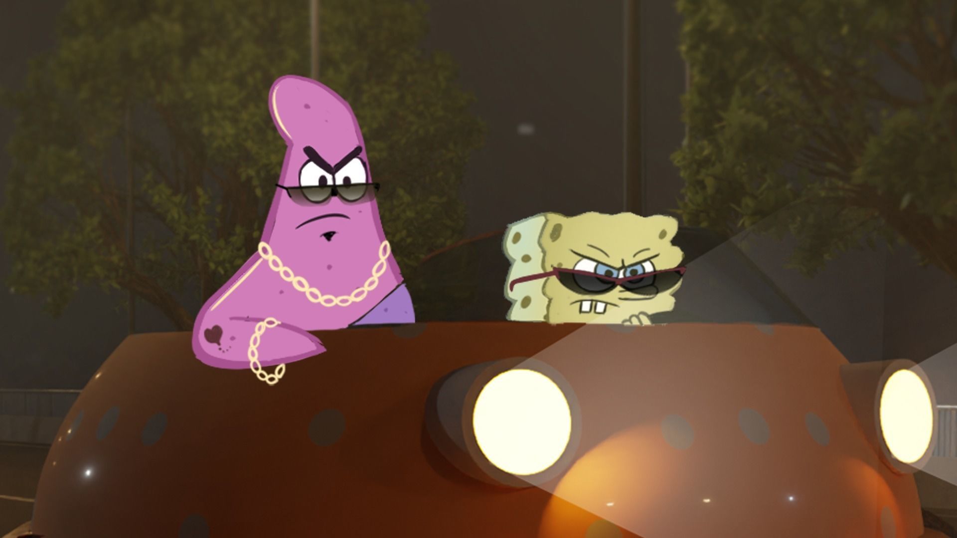 Spongebob Patty Wagon Low-poly 3D model_6