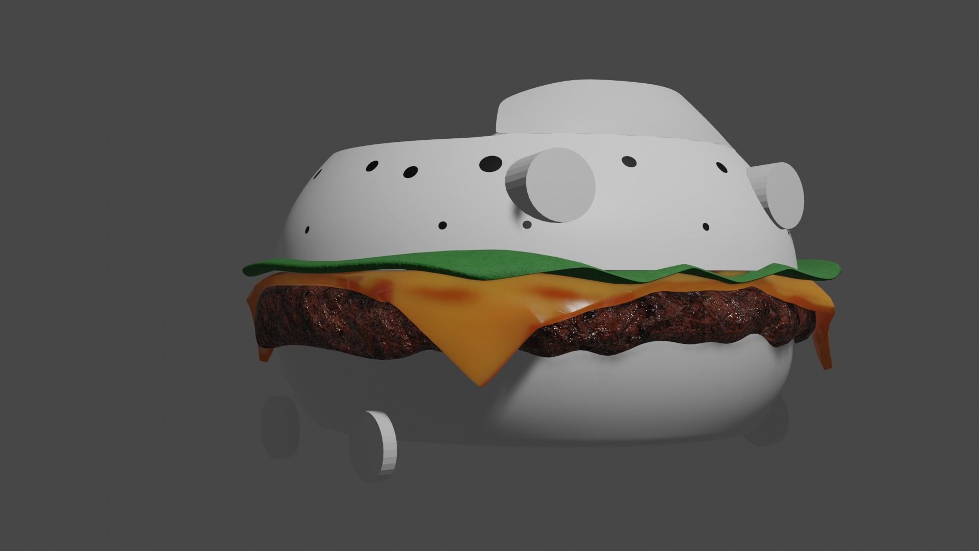 Spongebob Patty Wagon Low-poly 3D model_11