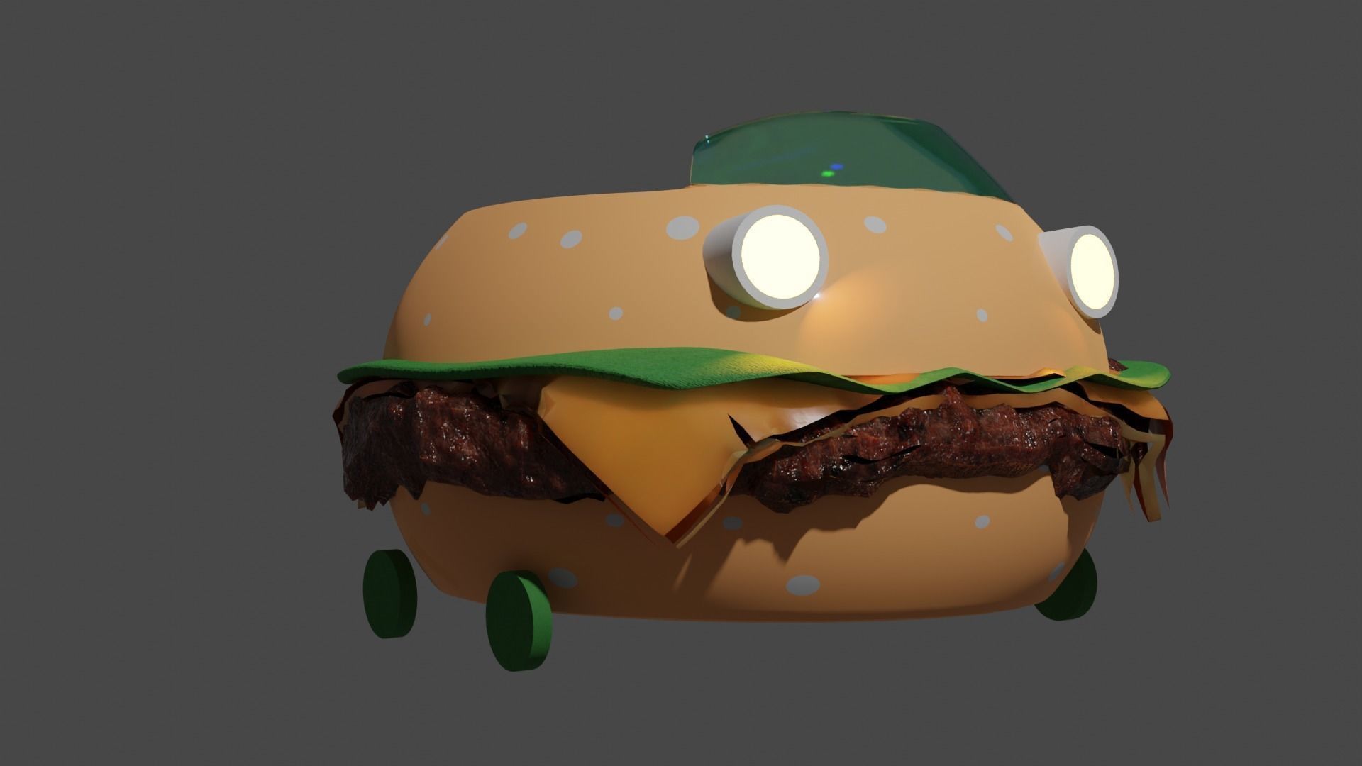 Spongebob Patty Wagon Low-poly 3D model_10