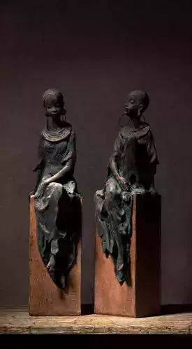 African Girl Sculpture Ornament