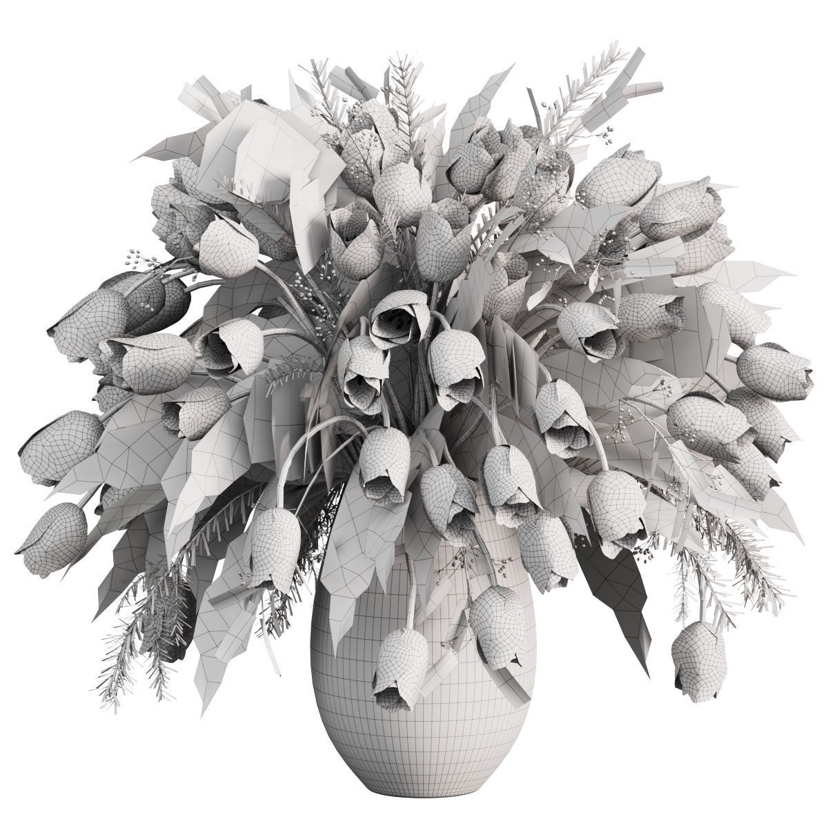 Flower In Vase  21 3D model_2