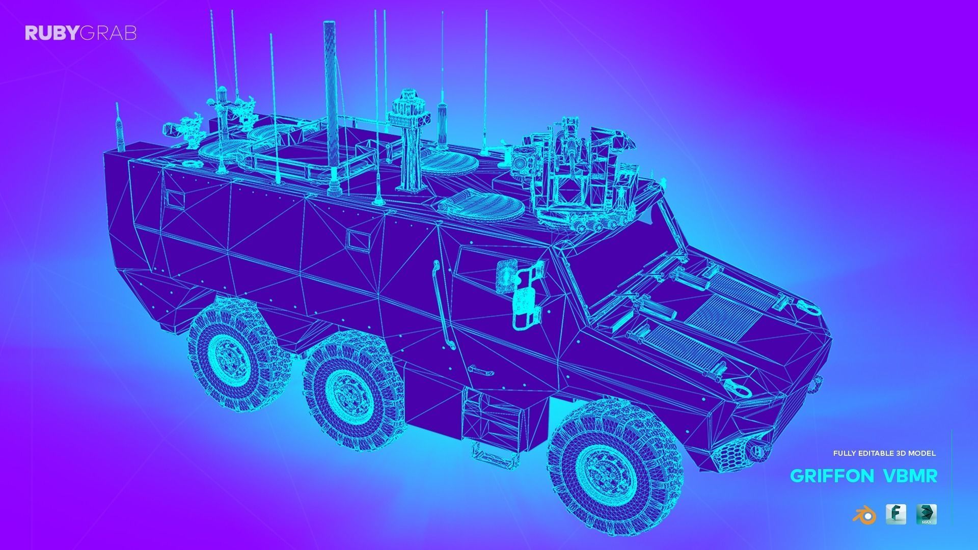 VBMR Griffon French Six-Wheel Armoured Vehicle 3D model_6