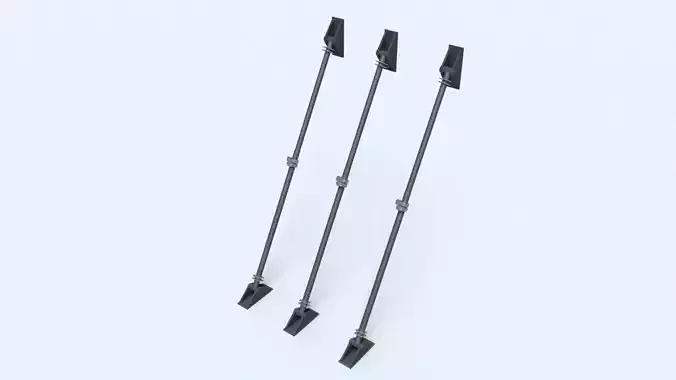 Masonry wall propping system support rod