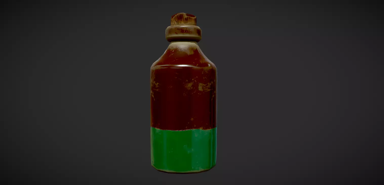 Pick Up Collectibles Bottle Free low-poly 3D model