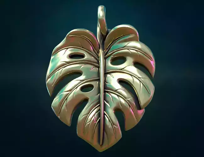 Monstera Pendant 3D print model