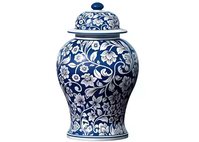 Decorative Italian porcelain ginger vase flowerpot pot urn