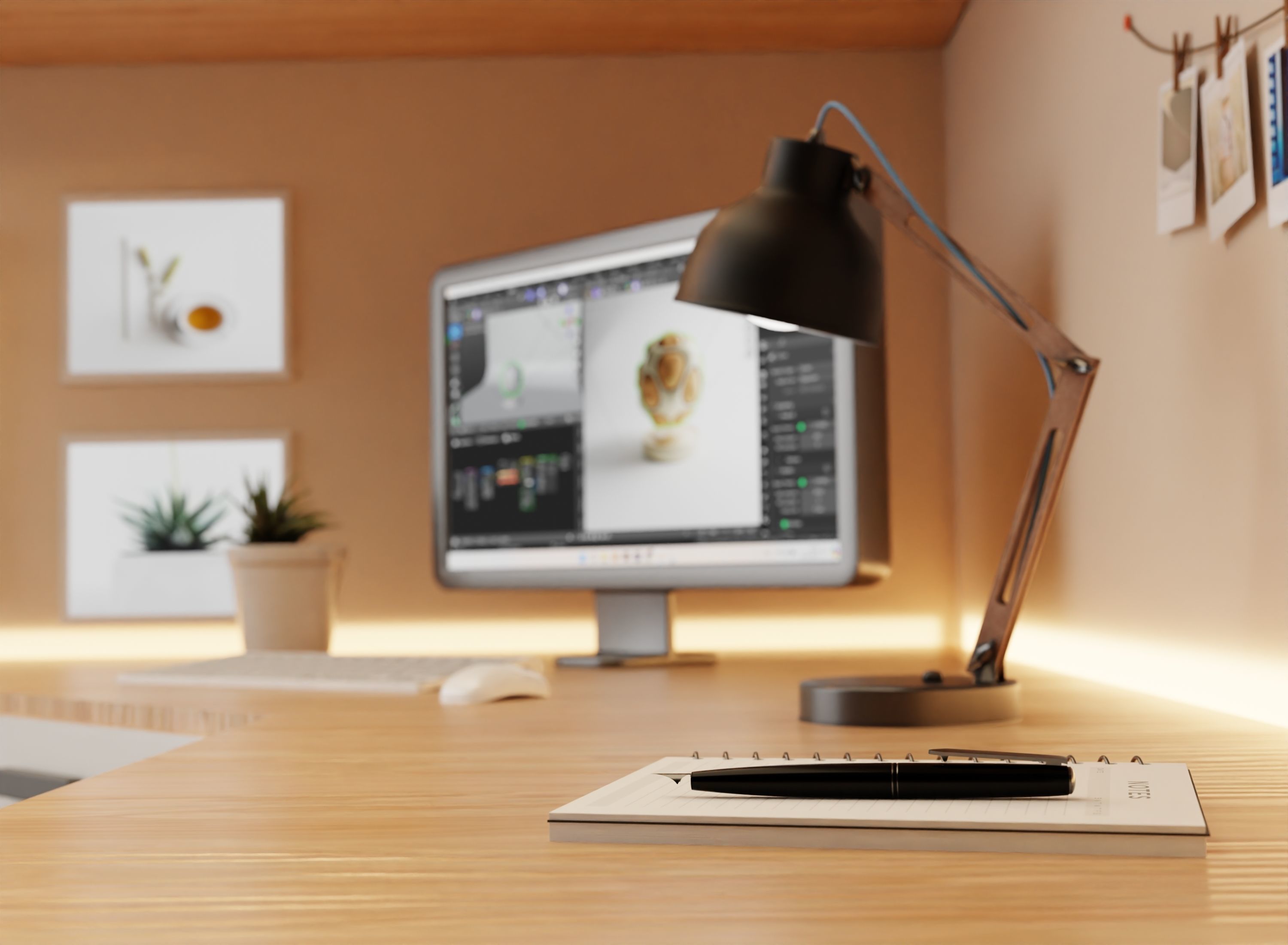 Room interior isometric 3D model_1