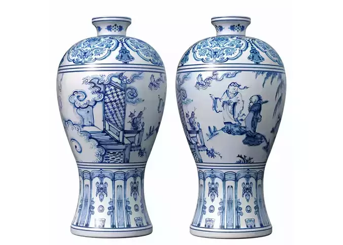 Porcelain Decorative floor Vase Urn Pot Flowerpot Chinese Style