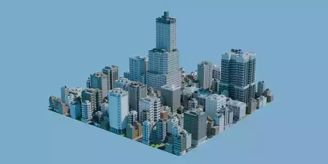 City Downtown Skyscraper Street