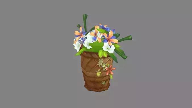 A basket of flowers