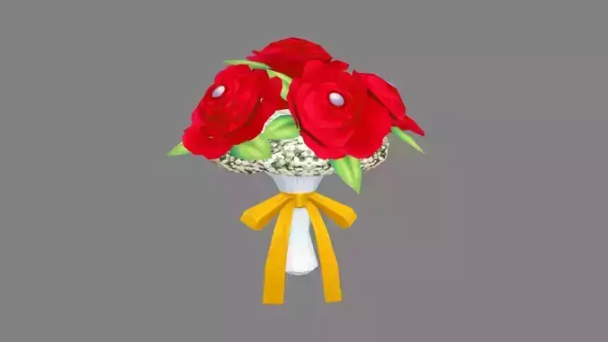 A bouquet of red roses