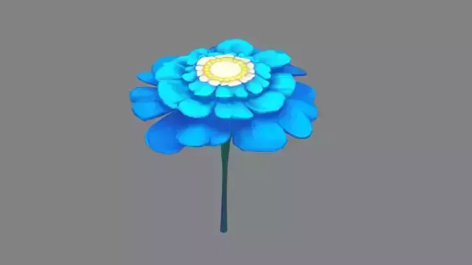 A blue flower