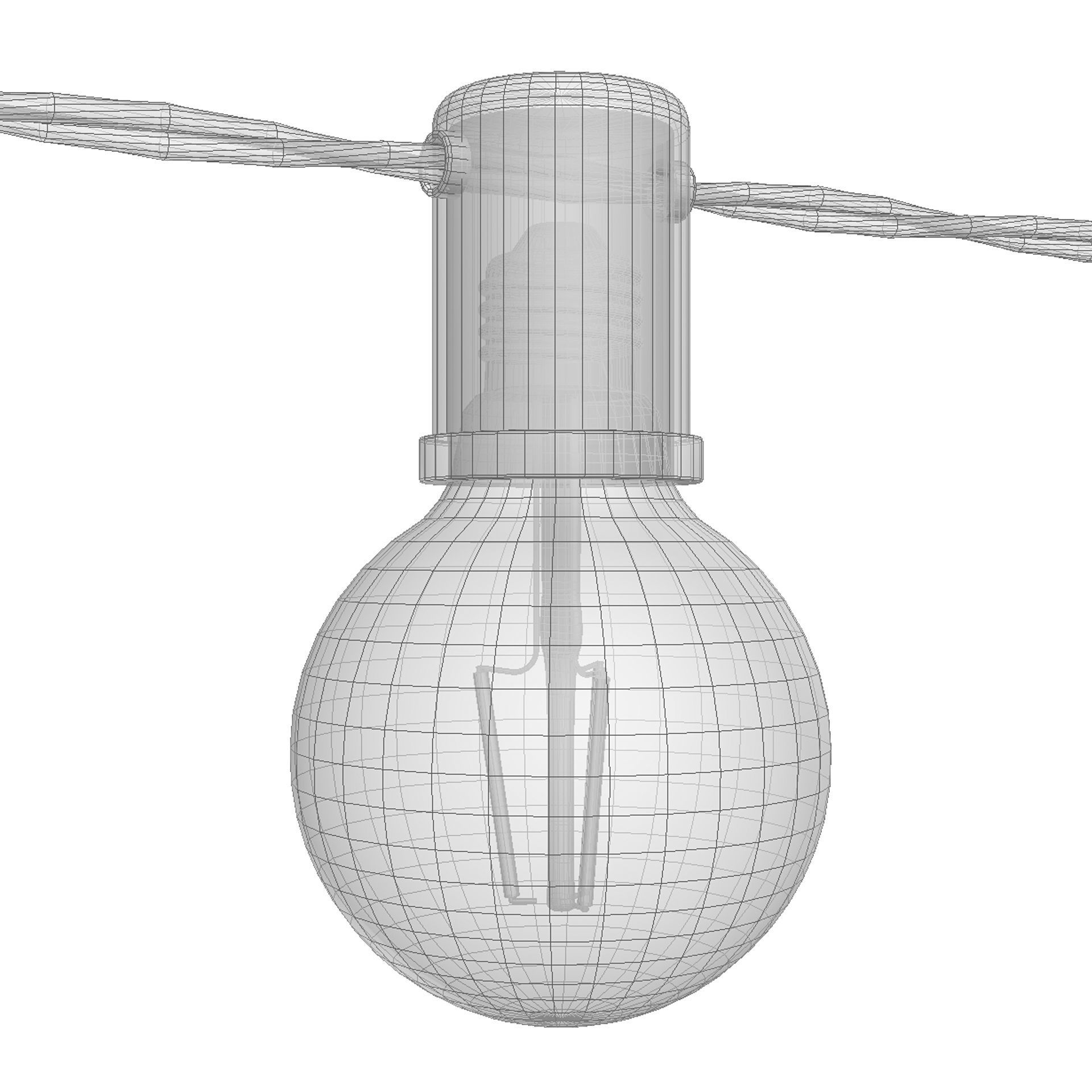 Editable Garland Lights Set 2 3D model_4