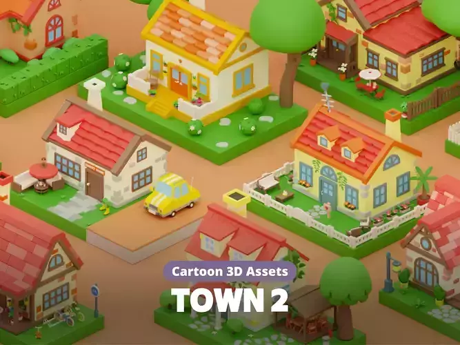 Cartoon Town Islands Exteriors 2