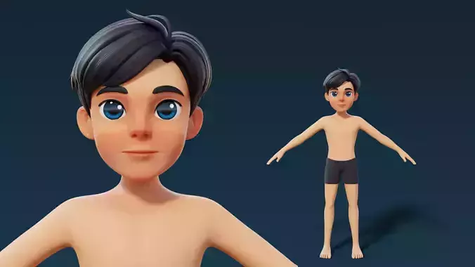 Cartoon Base Mesh Teen Male