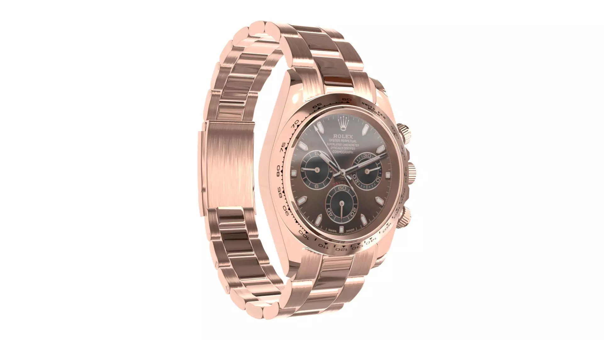 Rolex Cosmograph Daytona Pink Gold - Chocolate and Black DIial1 Low-poly 3D model_0
