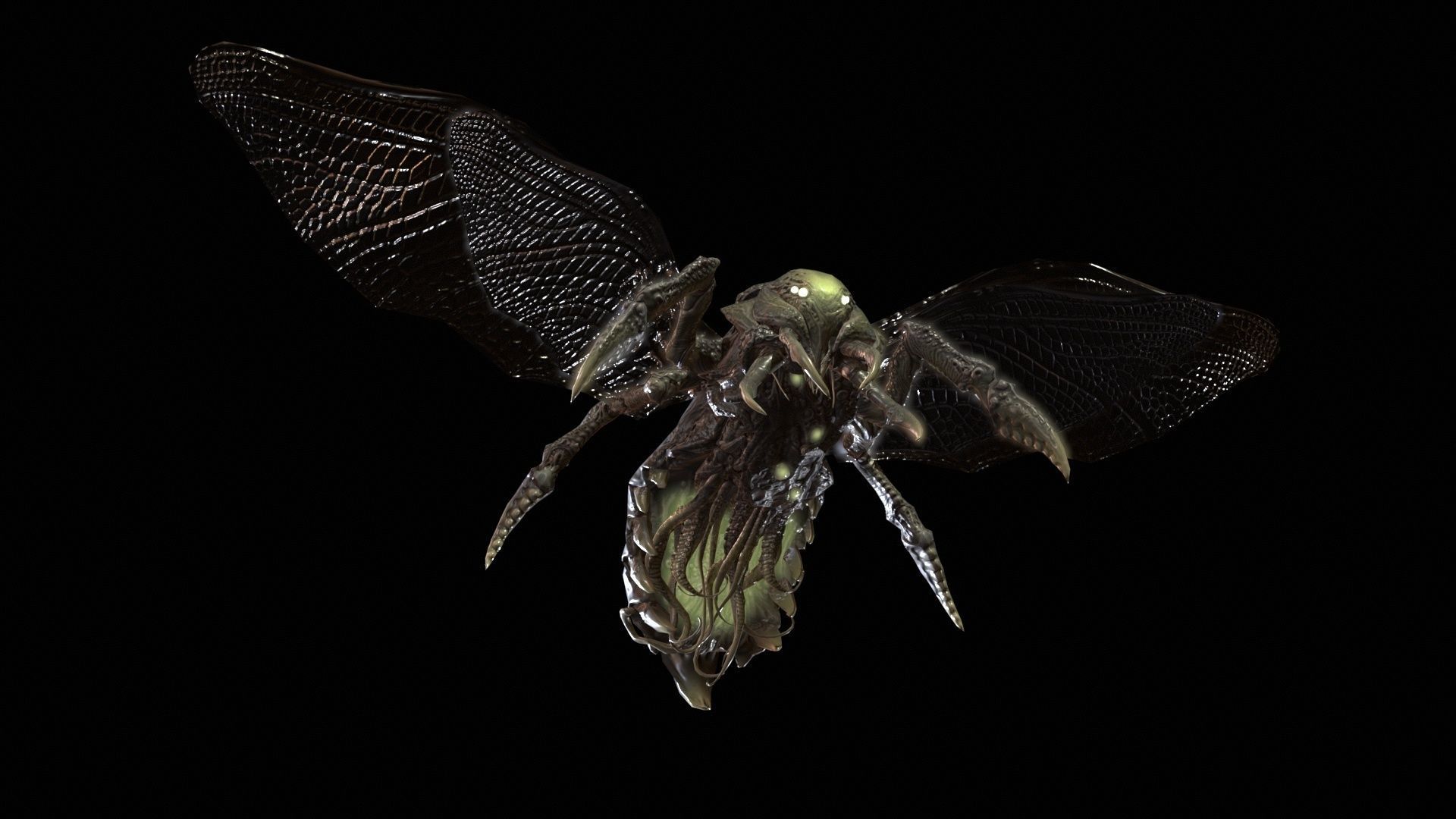 FlyingBug4 A1 Low-poly 3D model_17