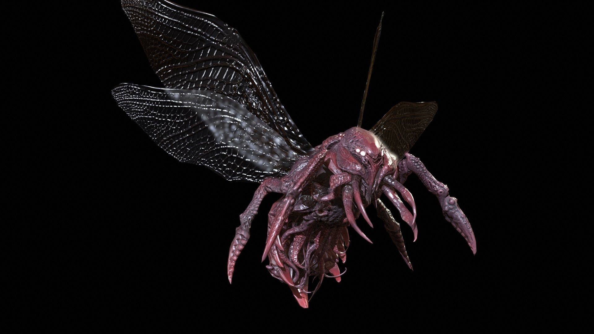 FlyingBug4 A1 Low-poly 3D model_22