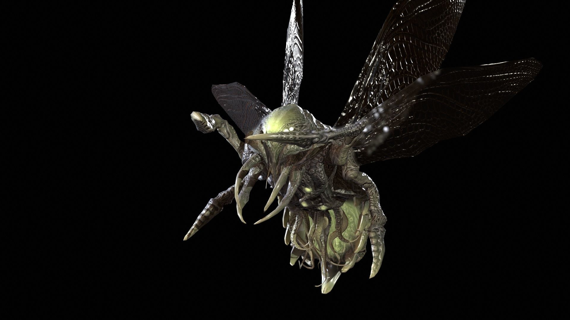 FlyingBug4 A1 Low-poly 3D model_21