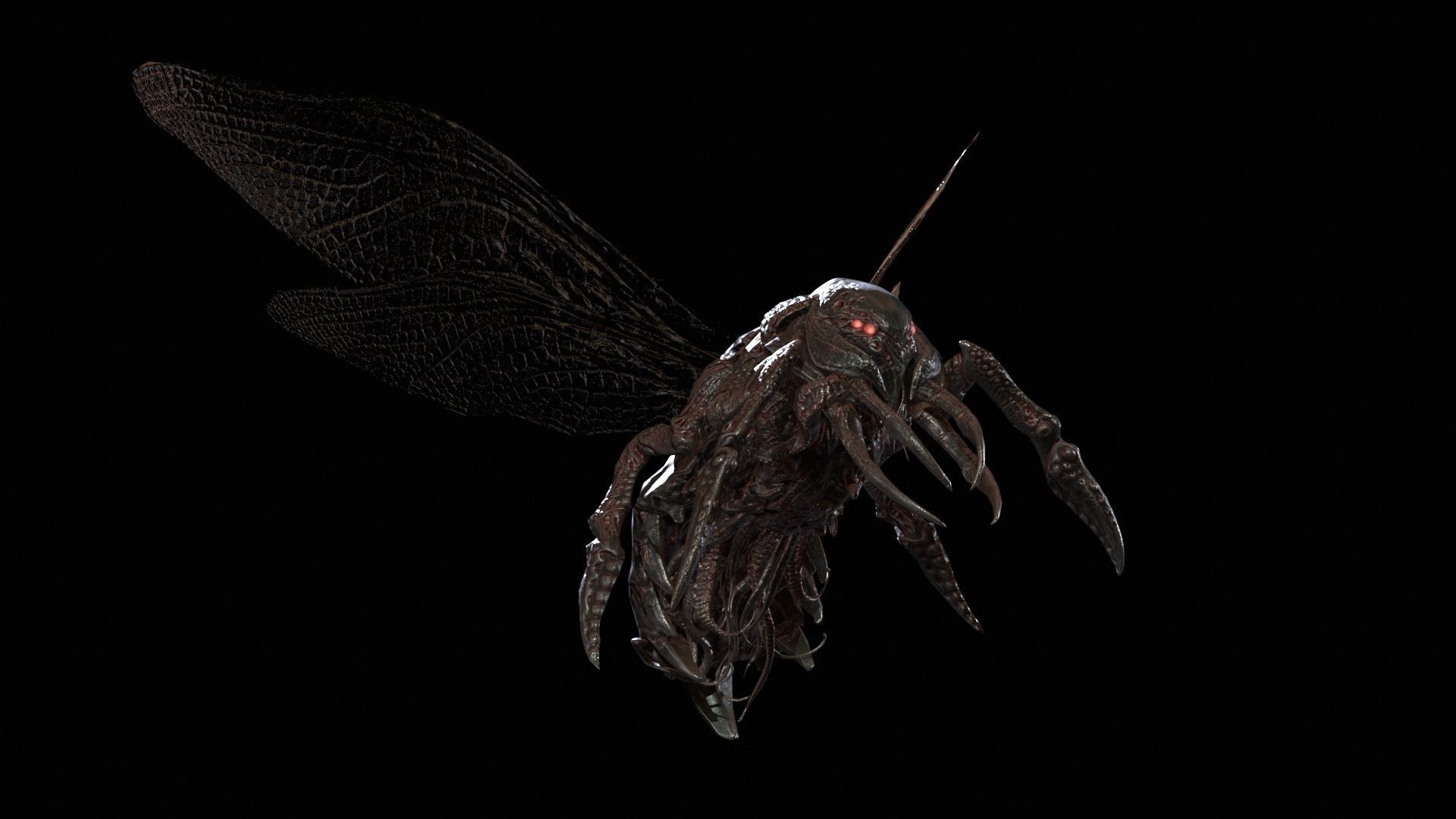 FlyingBug4 A1 Low-poly 3D model_14