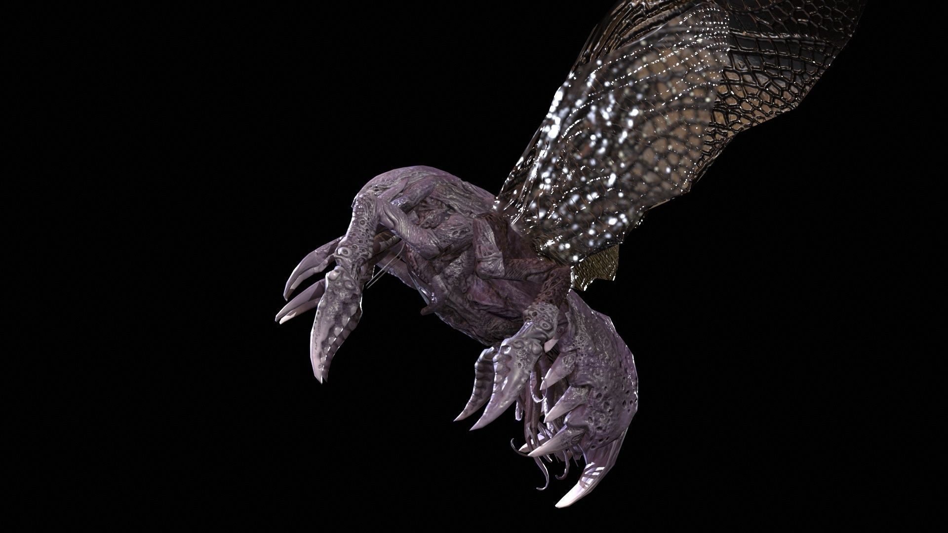 FlyingBug4 A1 Low-poly 3D model_25